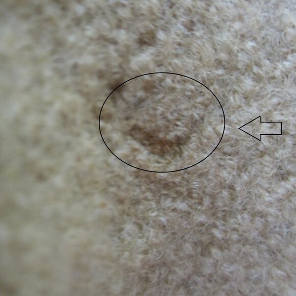 Vtg Lands End Women Plus 16 Beige Brown Ivory Boiled Wool Coat Jacket Pockets - Picture 12 of 12